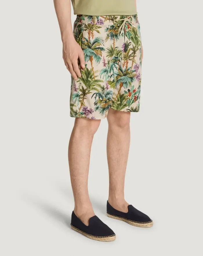 Pantaloni Torino Bermuda in popeline di cotone Pezzi Unici