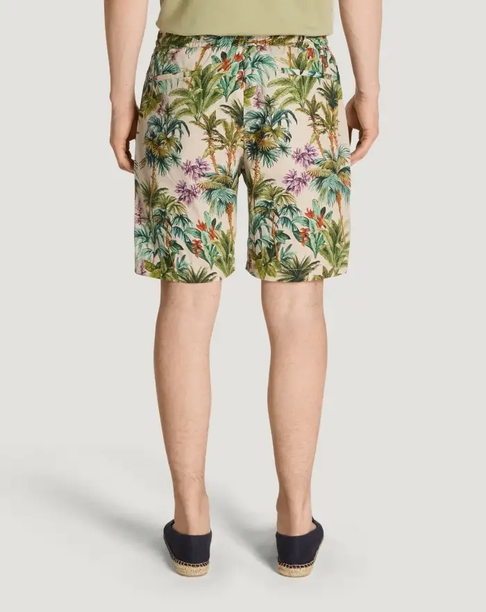 Pantaloni Torino Bermuda in popeline di cotone Pezzi Unici