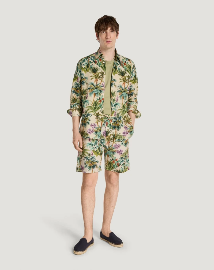 Pantaloni Torino Bermuda in popeline di cotone Pezzi Unici