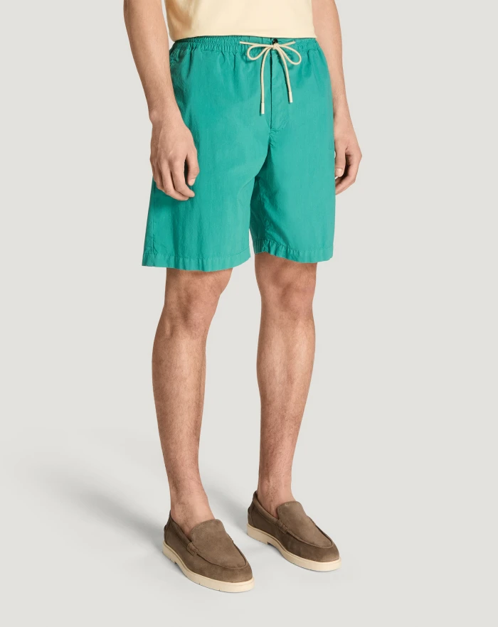 Pantaloni Torino Bermuda in popeline di cotone stretch Soddisfazione Garantita