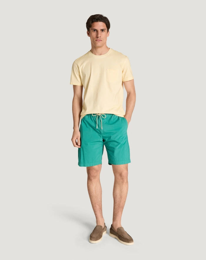 Pantaloni Torino Bermuda in popeline di cotone stretch Soddisfazione Garantita
