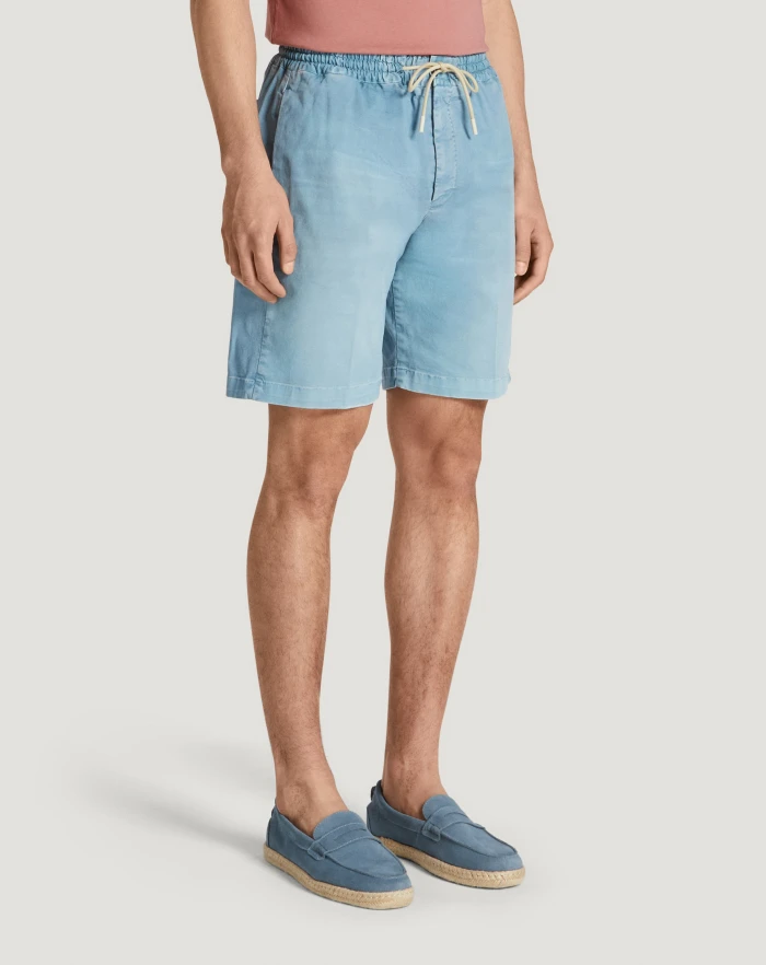 Pantaloni Torino Bermuda in gabardina di cotone Negozi Online