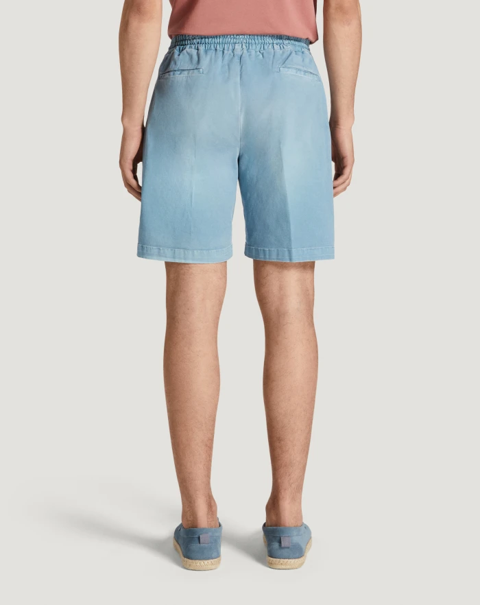 Pantaloni Torino Bermuda in gabardina di cotone Negozi Online