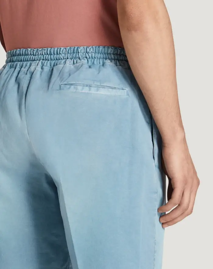 Pantaloni Torino Bermuda in gabardina di cotone Negozi Online