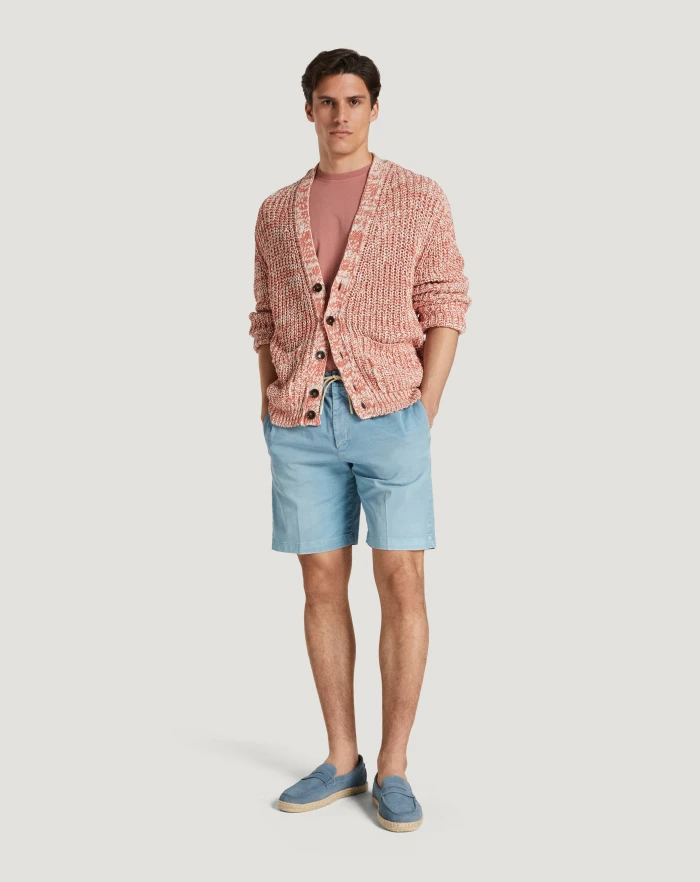Pantaloni Torino Bermuda in gabardina di cotone Negozi Online