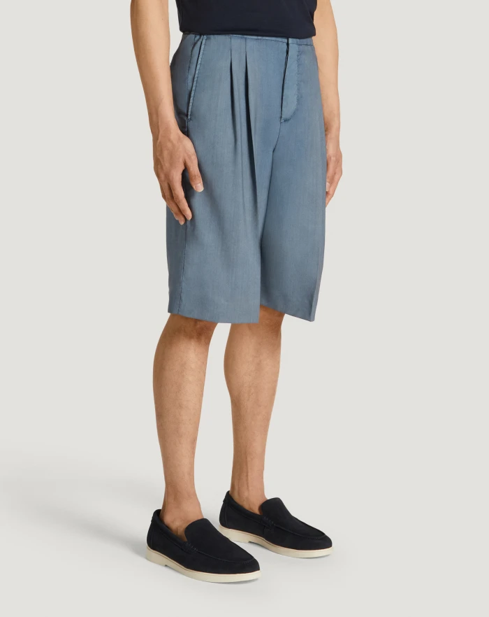 Pantaloni Torino Bermuda in lana comfort Shopping Online