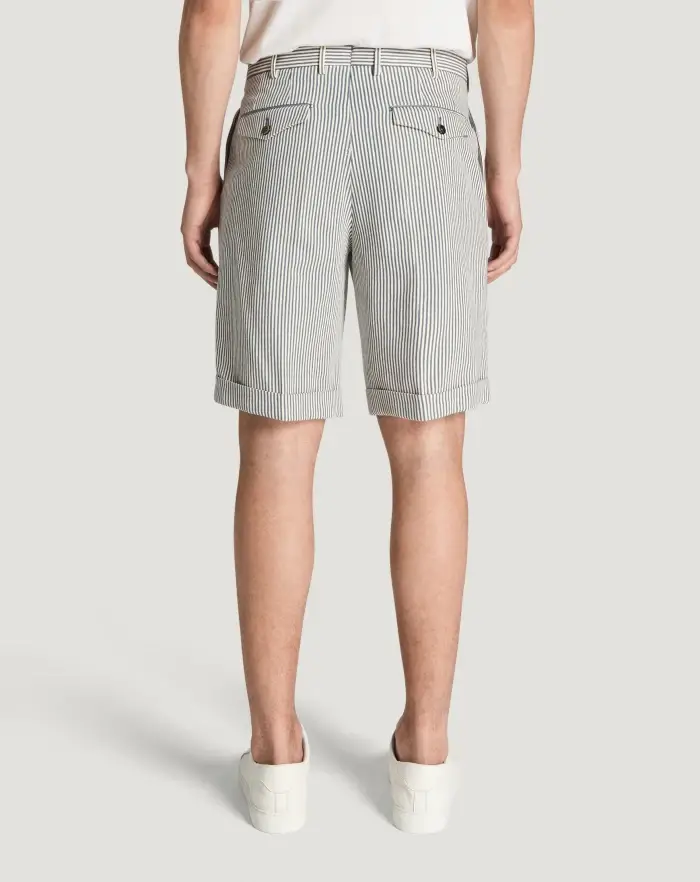 Pantaloni Torino Bermuda in cotone a righe Novità