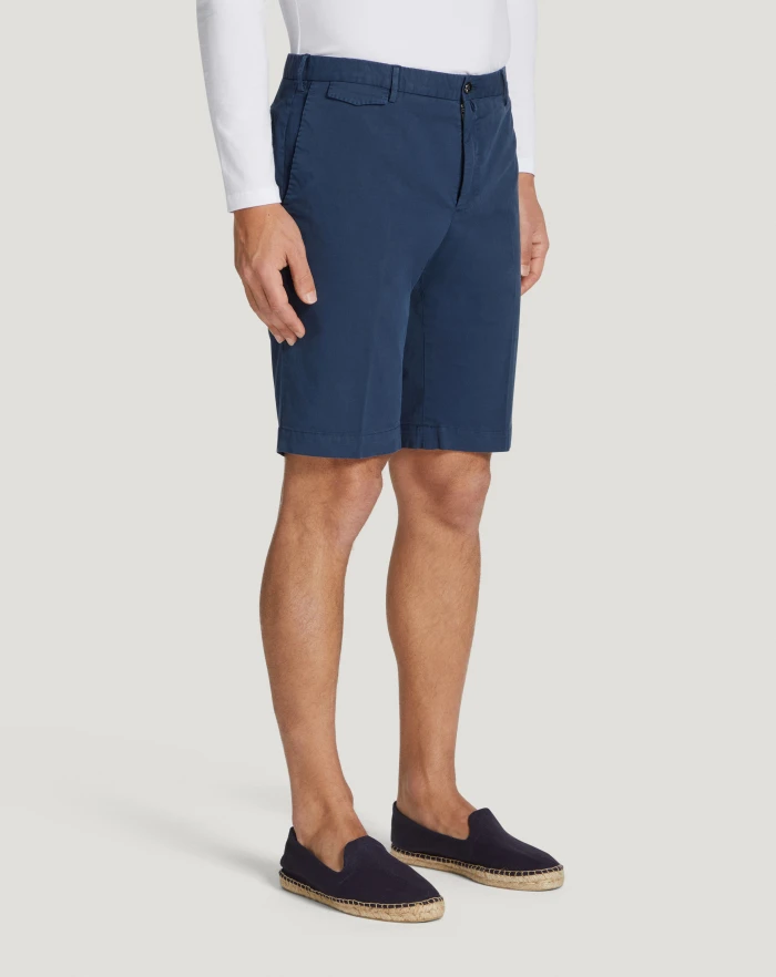 Pantaloni Torino Bermuda in gabardina stretch Sconto
