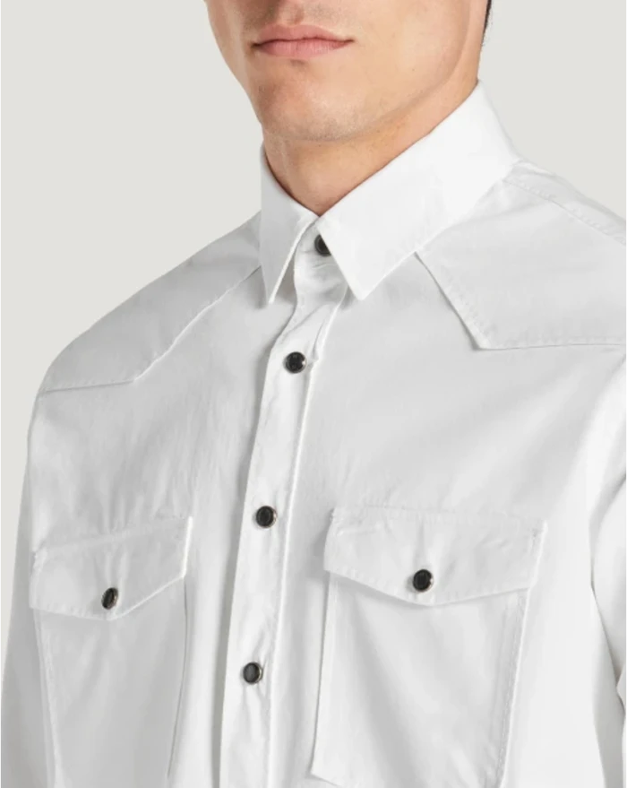Pantaloni Torino Camicia in gabardina di cotone Nuova