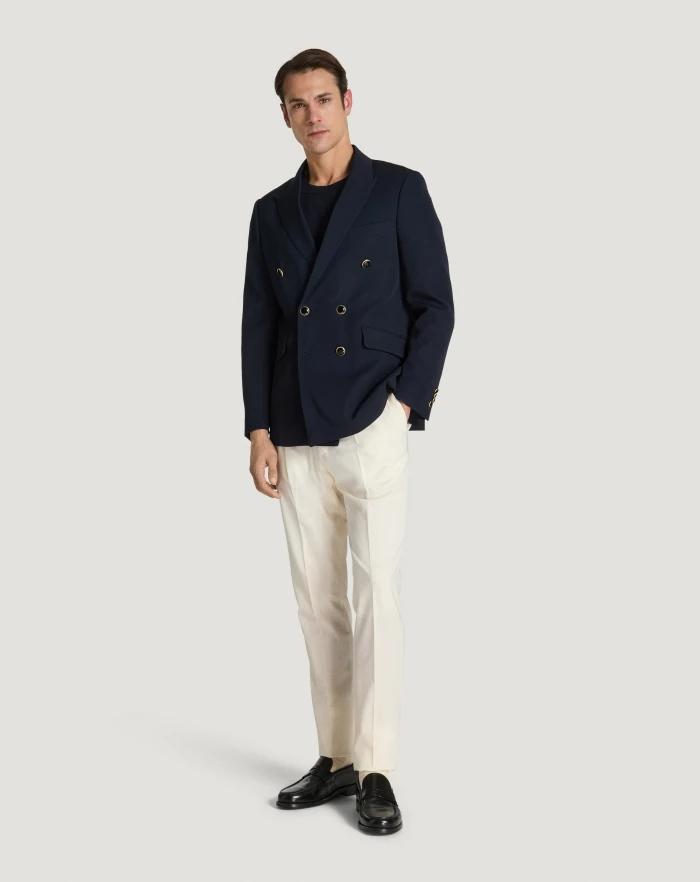 Pantaloni Torino Blazer in lana granité Fino Al -60%