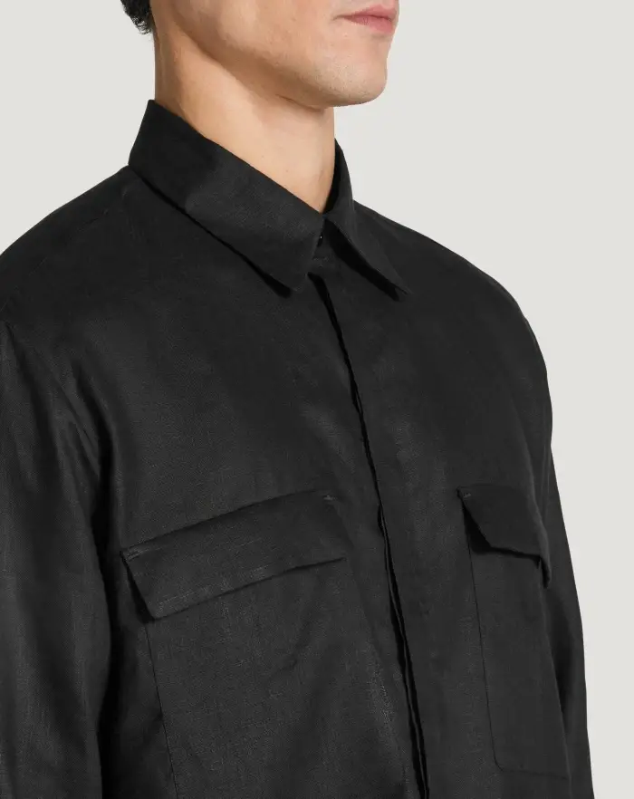 Pantaloni Torino Camicia in lino Saldi Di Fabbrica
