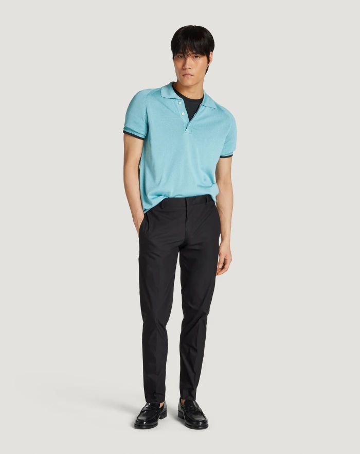 Pantaloni Torino Maglia in cotone e viscosa In Linea