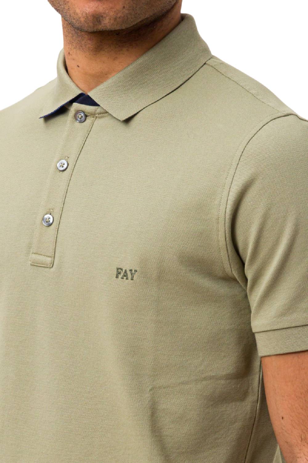FAY POLO STRETCH VERDE SKU: NPMB248144STDWV419 Prezzo Ridotto