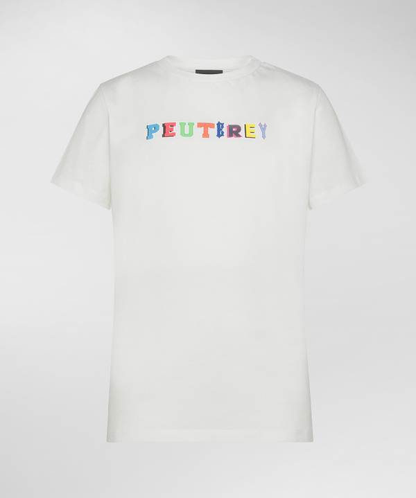 Peuterey T-shirt in cotone con stampa Promozione temporanea