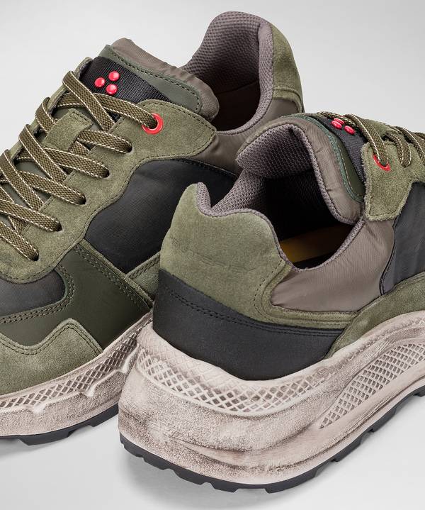 Peuterey Scarpa In Nylon E Pelle Con Suola Eva Effetto Used Offerta esclusiva