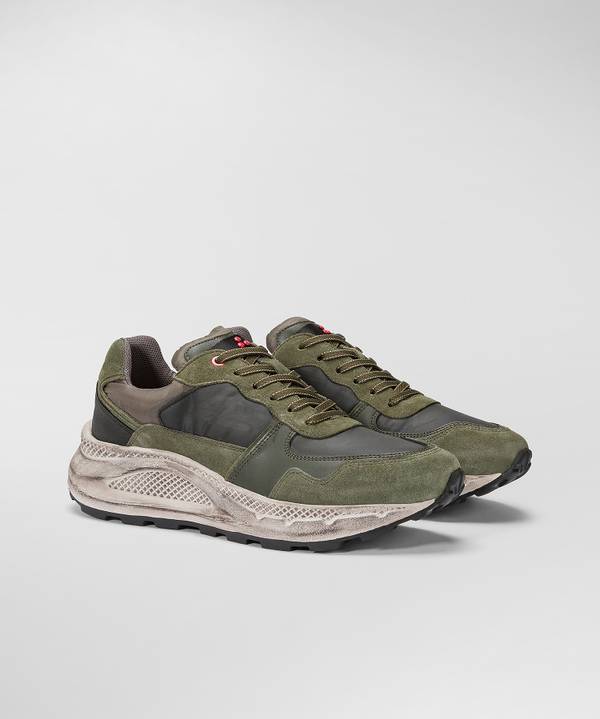 Peuterey Scarpa In Nylon E Pelle Con Suola Eva Effetto Used Offerta esclusiva