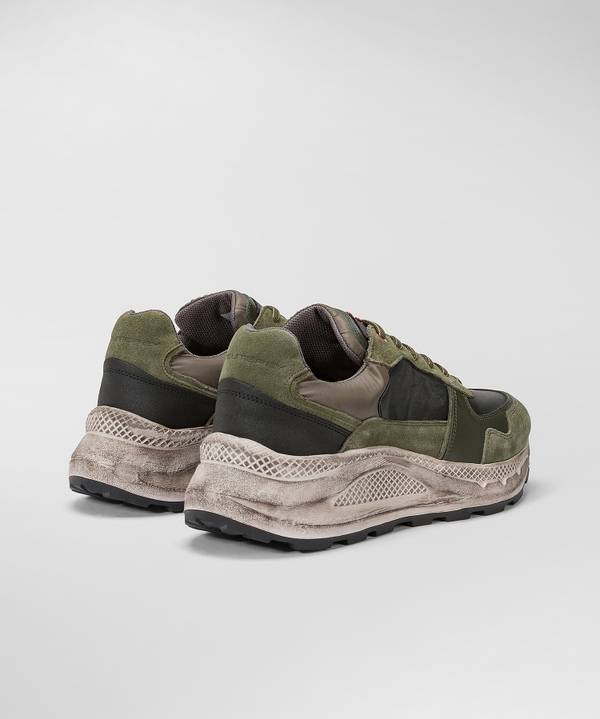 Peuterey Scarpa In Nylon E Pelle Con Suola Eva Effetto Used Offerta esclusiva