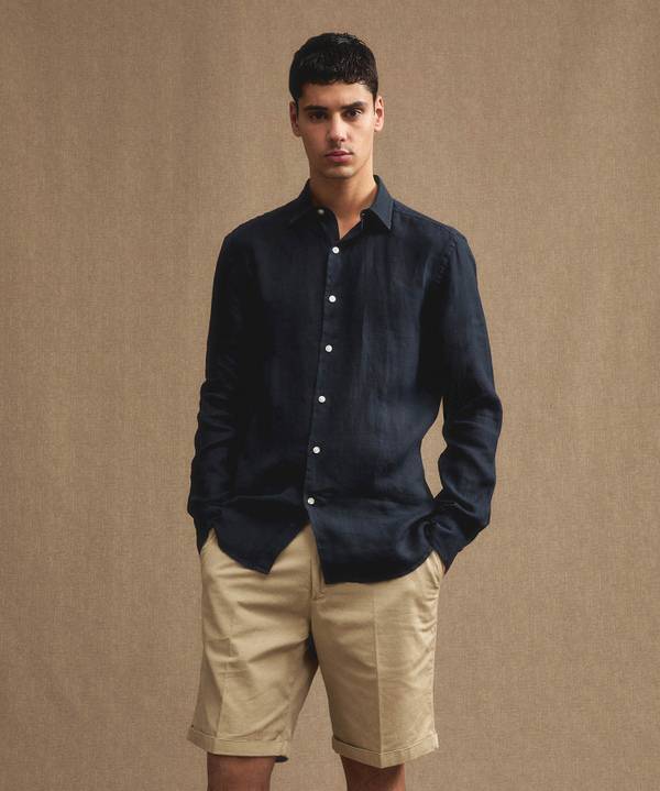 Peuterey Camicia in lino 50% di sconto per tempo limitato