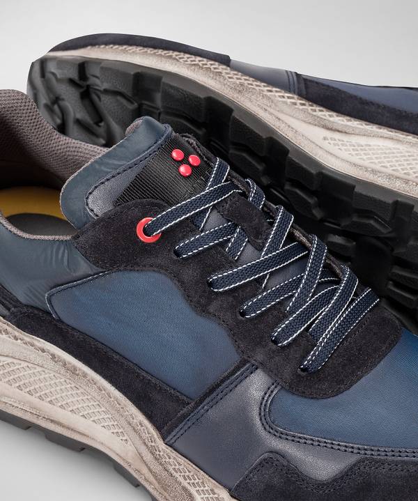 Peuterey Scarpa In Nylon E Pelle Con Suola Eva Effetto Used Spedizione Gratuita
