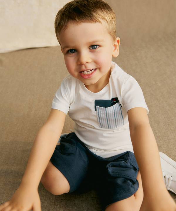 Peuterey T-shirt con taschino rigato Sottocosto