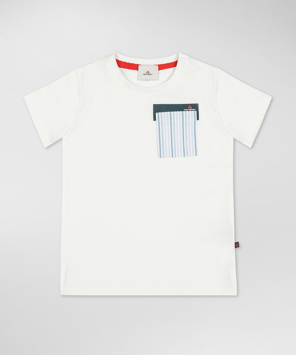 Peuterey T-shirt con taschino rigato Sottocosto