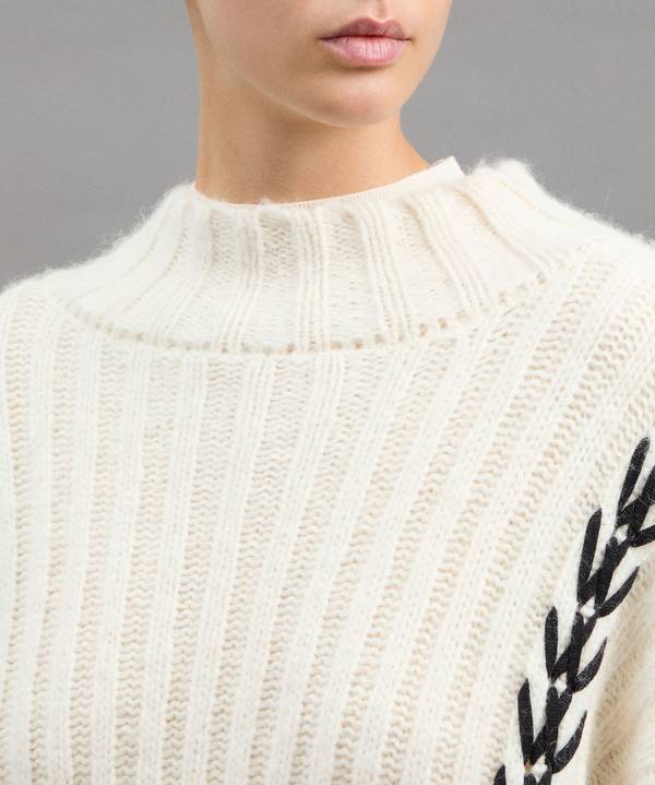 Peuterey Maxi Maglia In Alpaca Lavorata A Mano In Vendita