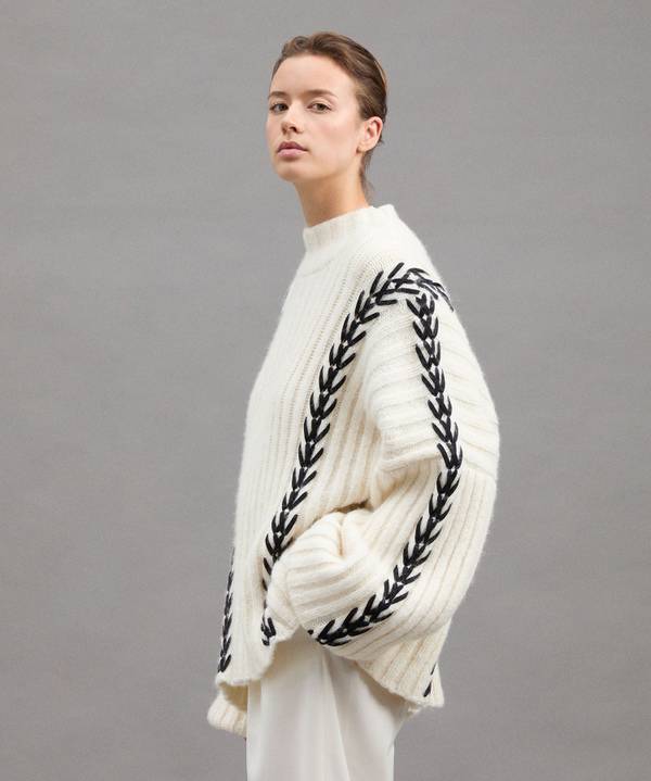 Peuterey Maxi Maglia In Alpaca Lavorata A Mano In Vendita