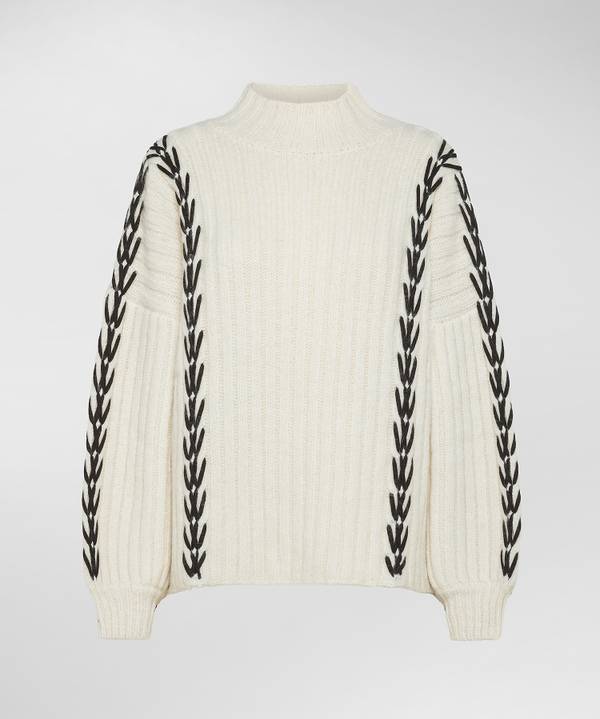 Peuterey Maxi Maglia In Alpaca Lavorata A Mano In Vendita