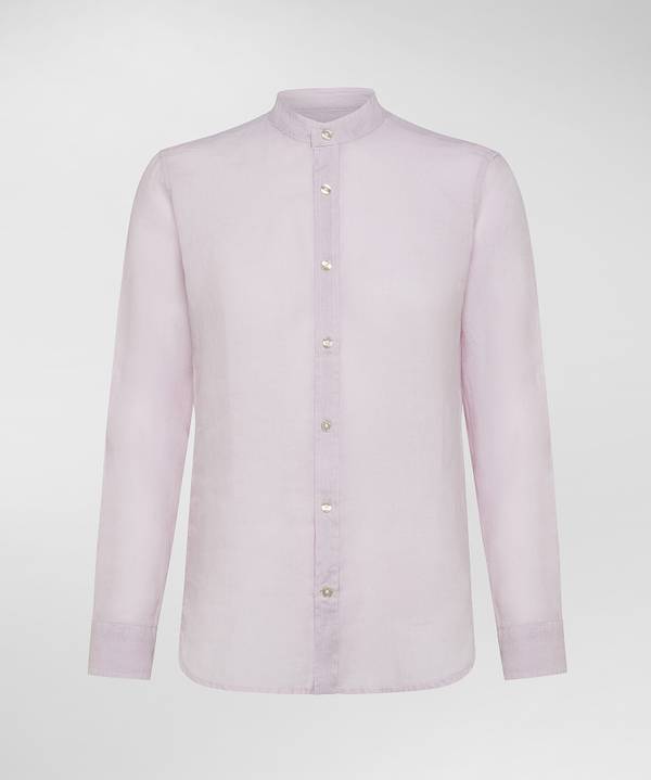 Peuterey Camicia di lino collo alla coreana Moda