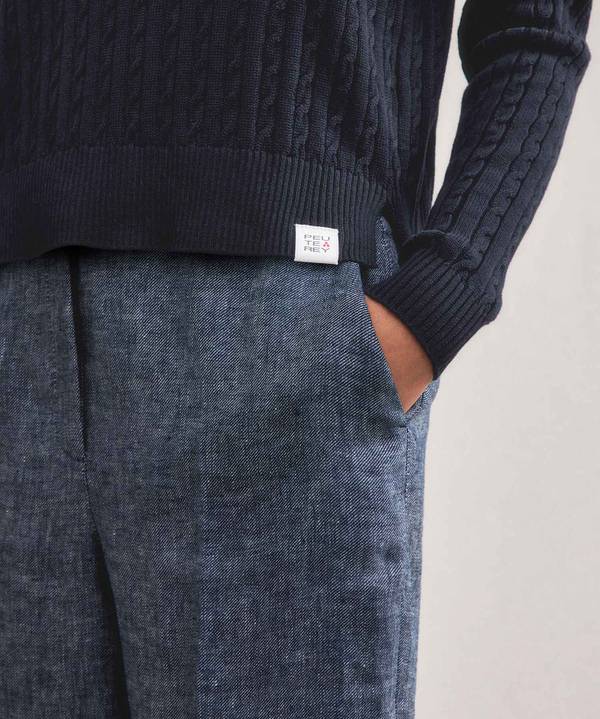 Peuterey Maglia a treccia in tricot di cotone Offerta temporanea