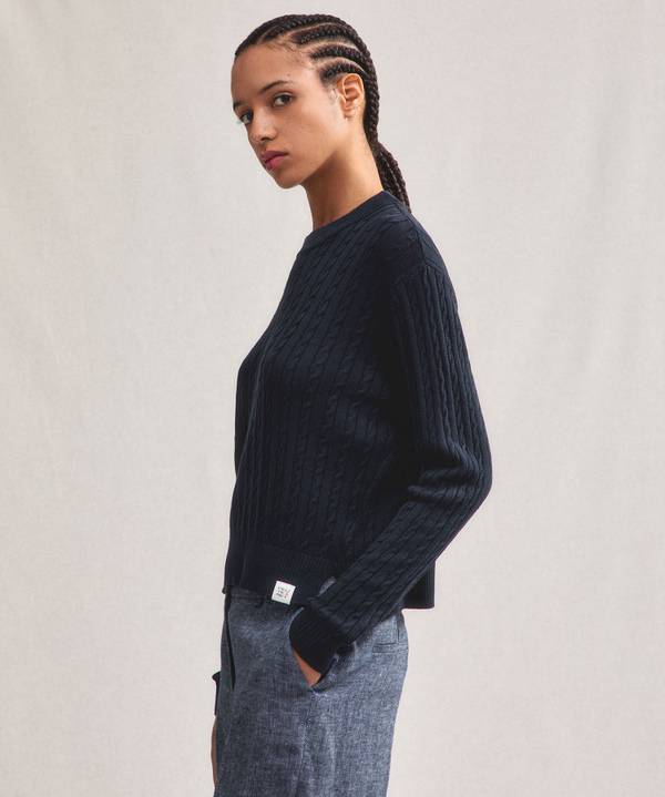 Peuterey Maglia a treccia in tricot di cotone Offerta temporanea