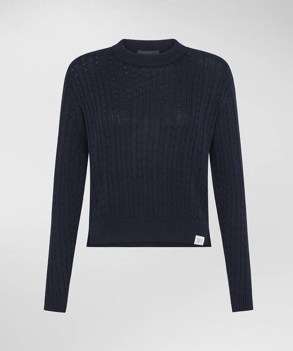 Peuterey Maglia a treccia in tricot di cotone Offerta temporanea