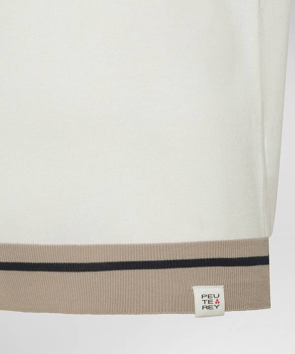 Peuterey Polo in tricot di cotone con dettagli rigati Super sconto