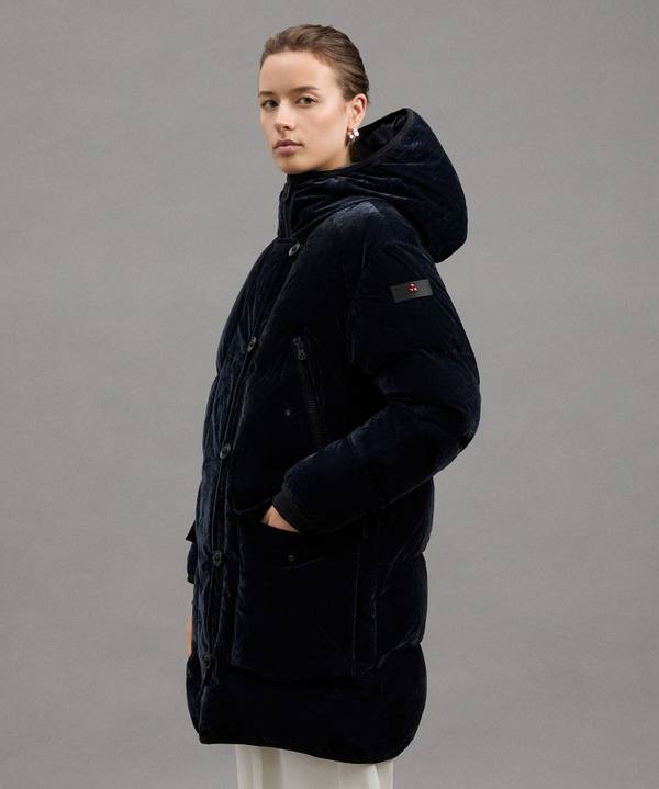 Peuterey Parka Lungo In Tela Di Nylon Floccata Sconto