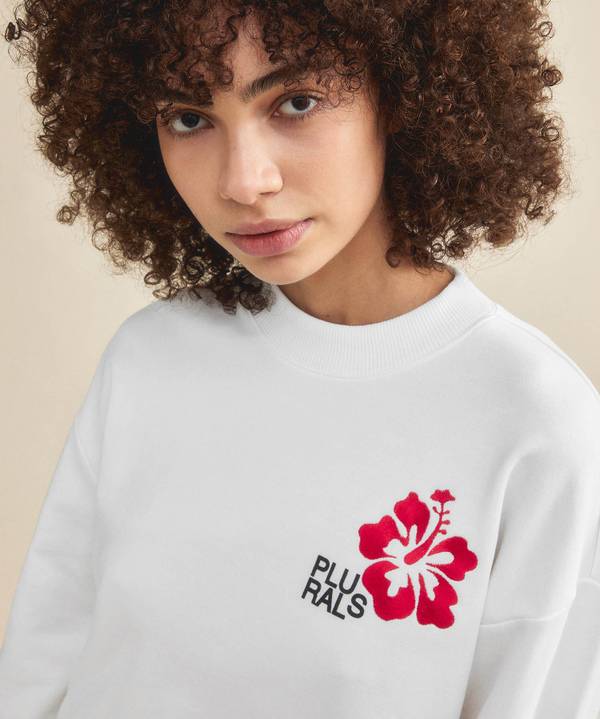 Peuterey Felpa cropped con ricamo al petto Black Friday