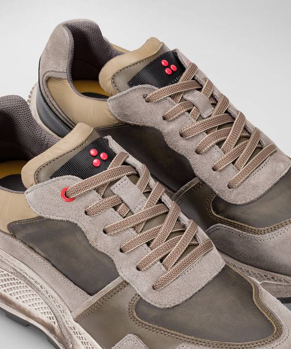 Peuterey Scarpa In Nylon E Pelle Con Suola Eva Effetto Used Fino al 65% di sconto