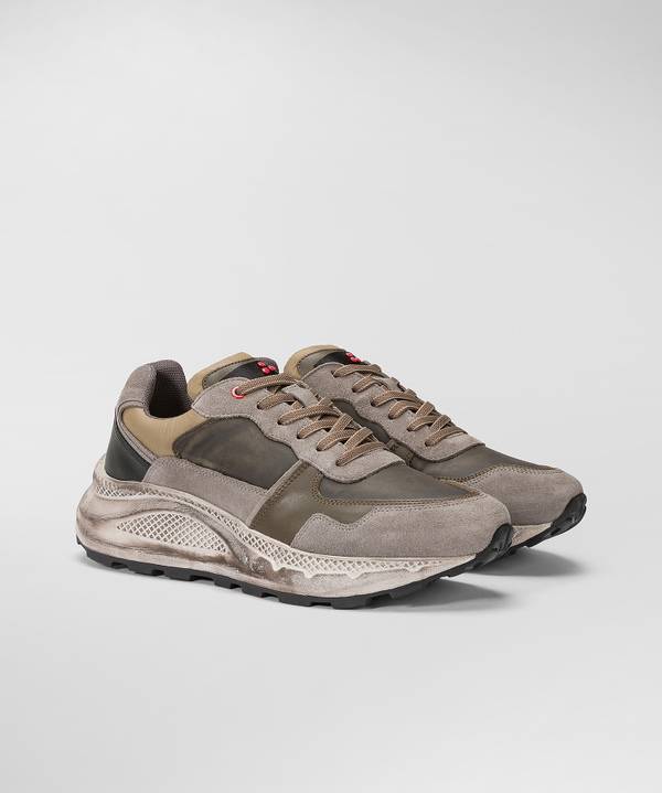 Peuterey Scarpa In Nylon E Pelle Con Suola Eva Effetto Used Fino al 65% di sconto