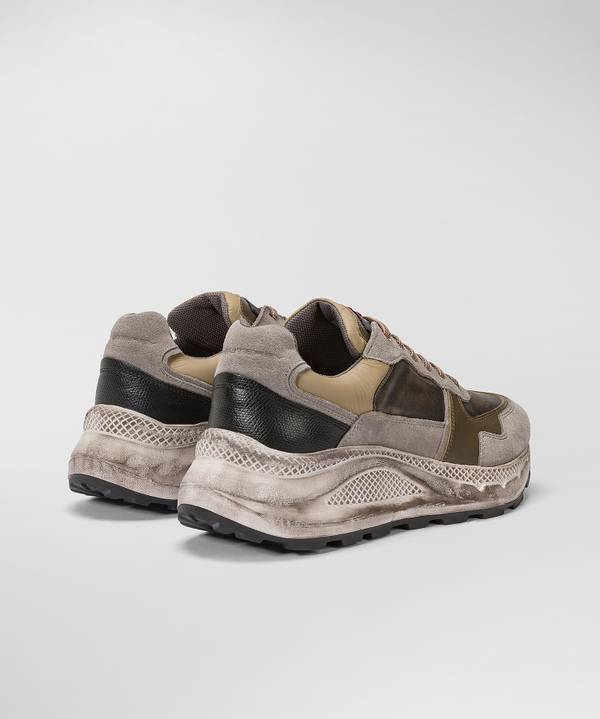 Peuterey Scarpa In Nylon E Pelle Con Suola Eva Effetto Used Fino al 65% di sconto