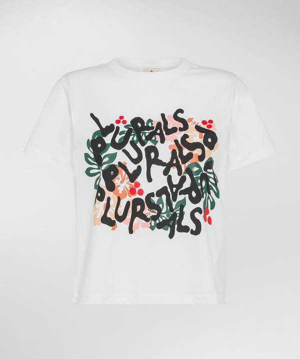 Peuterey T-shirt con stampa frontale Esporta salva