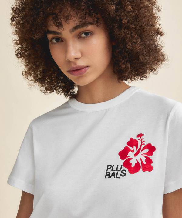Peuterey T-shirt con ricamo tropicale Duty-free