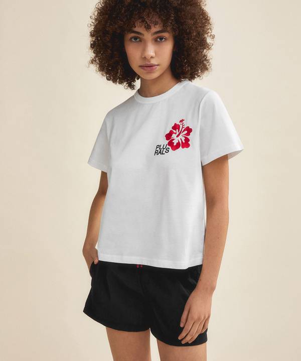 Peuterey T-shirt con ricamo tropicale Duty-free
