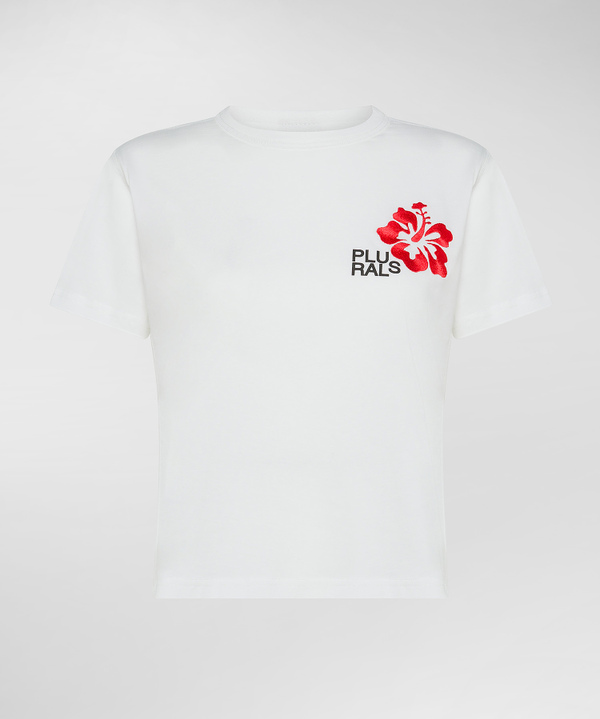 Peuterey T-shirt con ricamo tropicale Duty-free