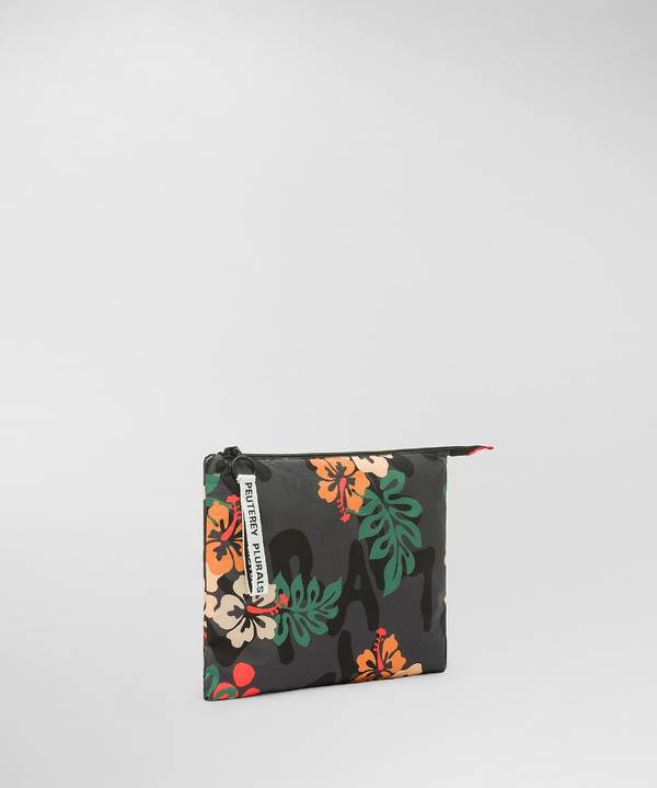 Peuterey Pochette in nylon con fantasia Italia