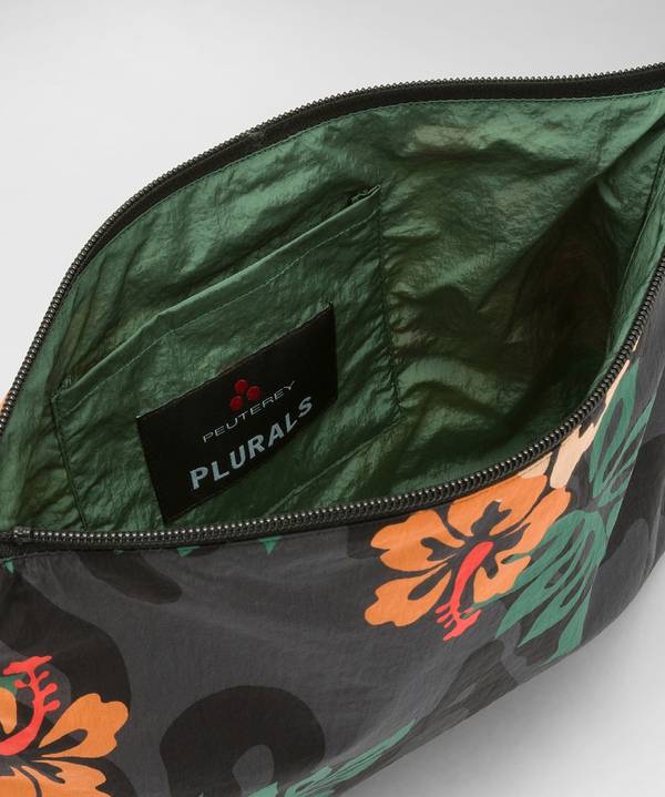 Peuterey Pochette in nylon con fantasia Italia