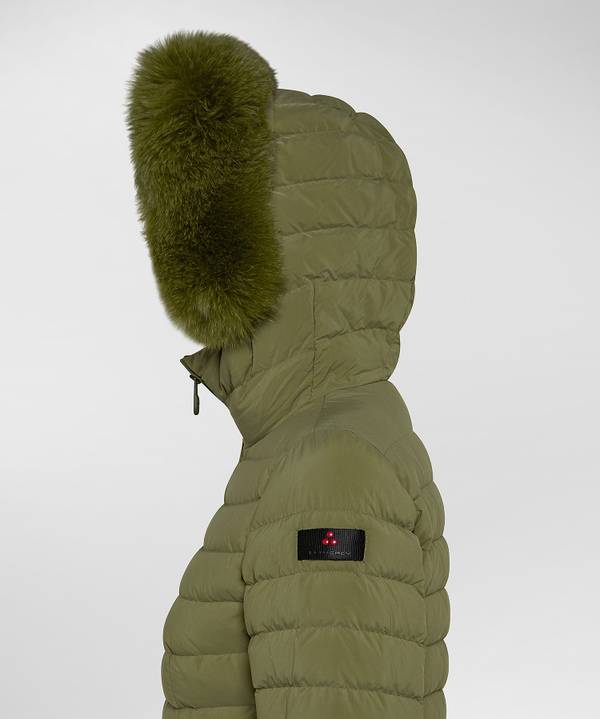 Peuterey Piumino Slim Con Pelliccia Outlet
