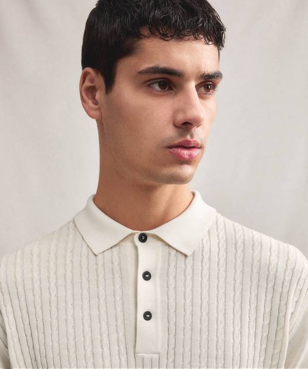 Peuterey Polo a treccia in tricot di cotone Offerte