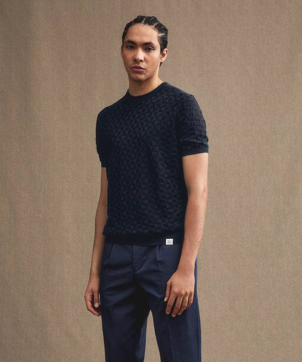 Peuterey T-shirt in tricot cotone 3D Saldi Di Fabbrica