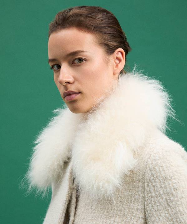 Peuterey Cappotto Lungo Con Collo In Capra Cashmere Comprare a buon mercato