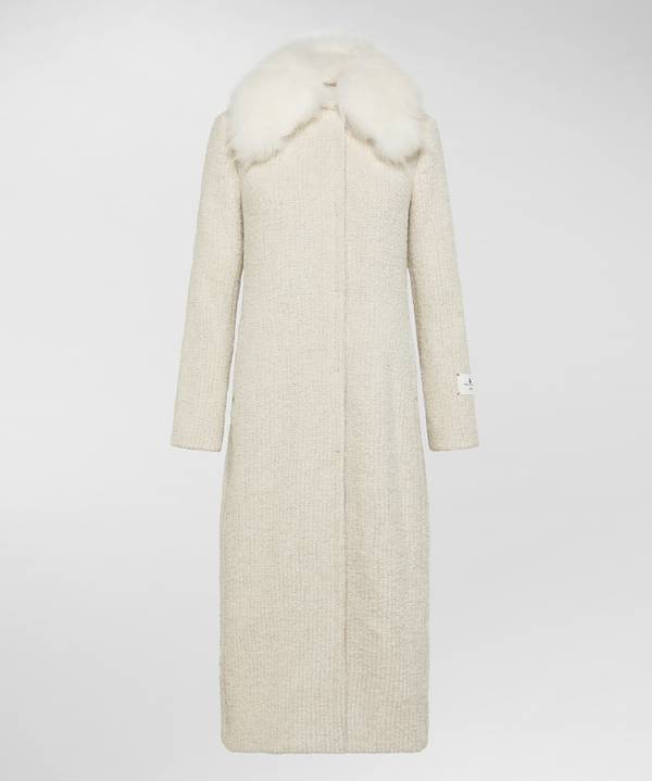 Peuterey Cappotto Lungo Con Collo In Capra Cashmere Comprare a buon mercato