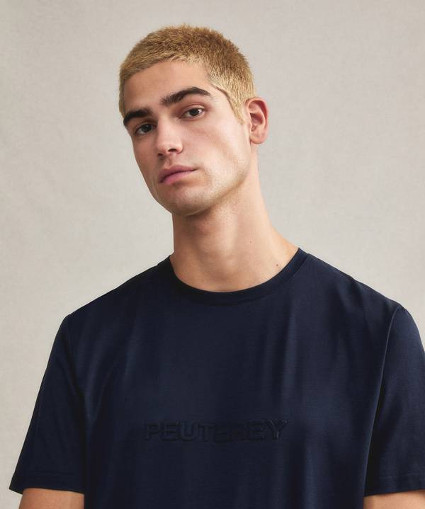 Peuterey T-shirt con scritta in rilievo Vendita calda